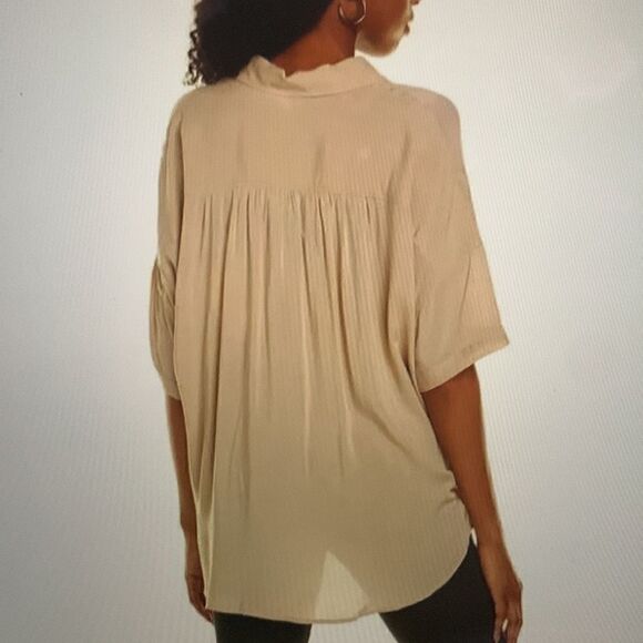 SPLENDID WOMENS TIE-FRONT BUTTON-DOWN SHIRT - Picture 3 of 12